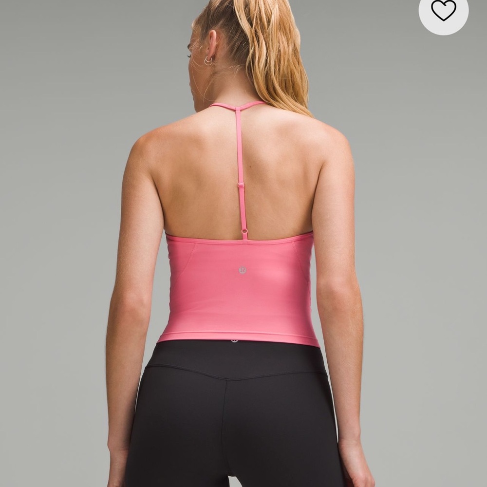 Lulu lemon Align T strap tank top light support pink